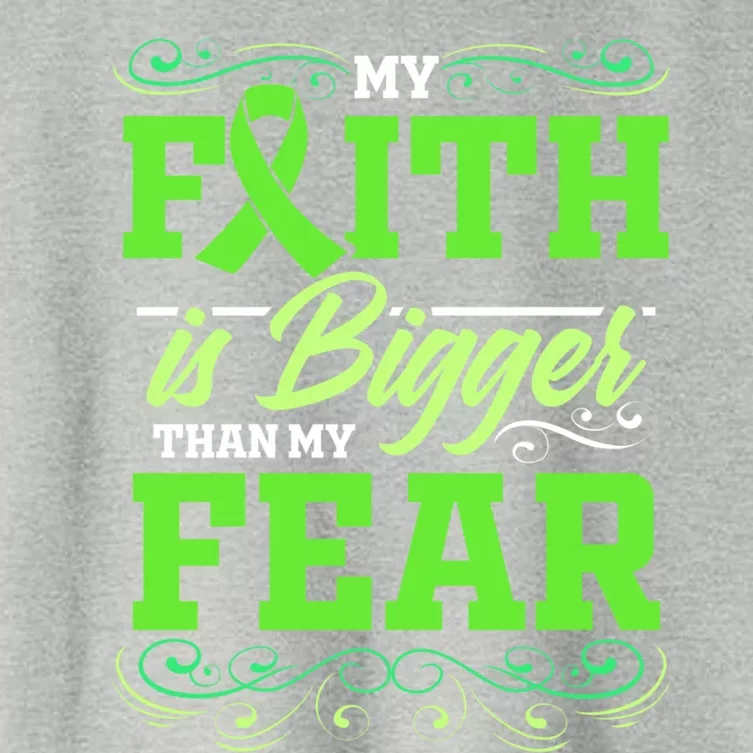 Cerebral Palsy Awareness Faith Is Bigger Than My Fear Gift Women's Crop Top Tee