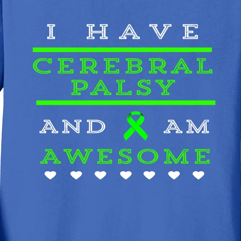 Cerebral Palsy Awareness Gift Kids Long Sleeve Shirt