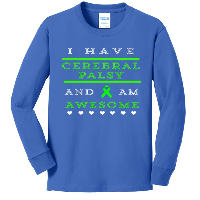 Cerebral Palsy Awareness Gift Kids Long Sleeve Shirt