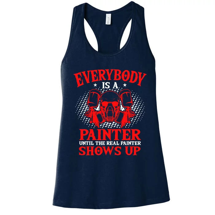 Car Painter Automative Spray Detailing Vehicle Women's Racerback Tank