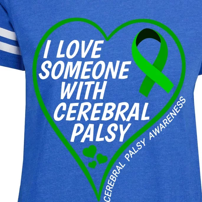 Cerebral Palsy Awareness I Love Someone With Cerebral Palsy Great Gift Enza Ladies Jersey Football T-Shirt