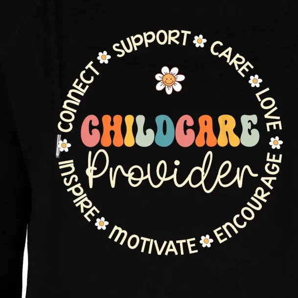 Childcare Provider Appreciation Week Back To School Womens Funnel Neck Pullover Hood