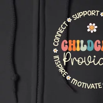 Childcare Provider Appreciation Week Back To School Full Zip Hoodie