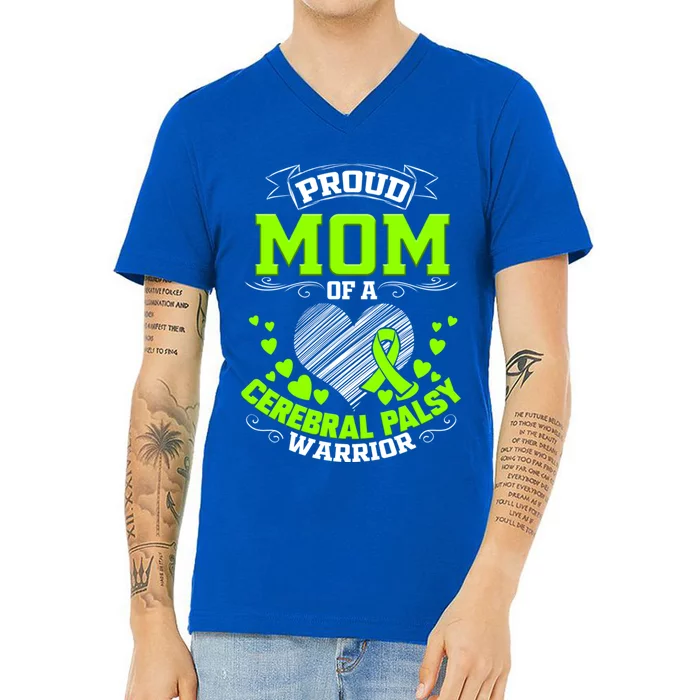 Cerebral Palsy Awareness Mom Gift V-Neck T-Shirt