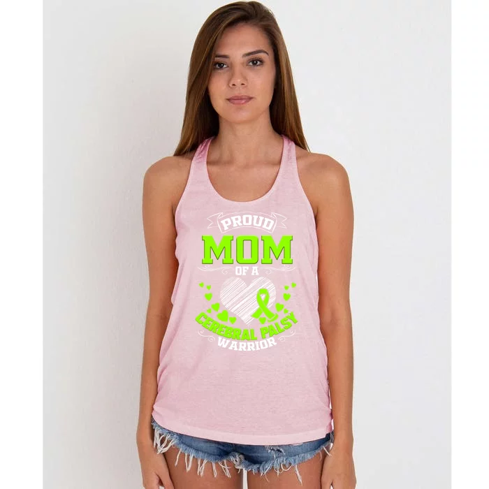 Cerebral Palsy Awareness Mom Gift Women's Knotted Racerback Tank