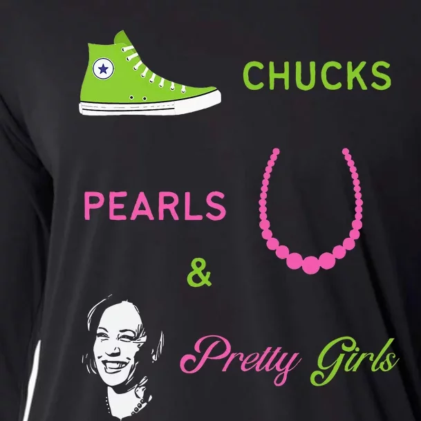 Chucks Pearls And Pretty Kamala Harris Inauguration Cooling Performance Long Sleeve Crew