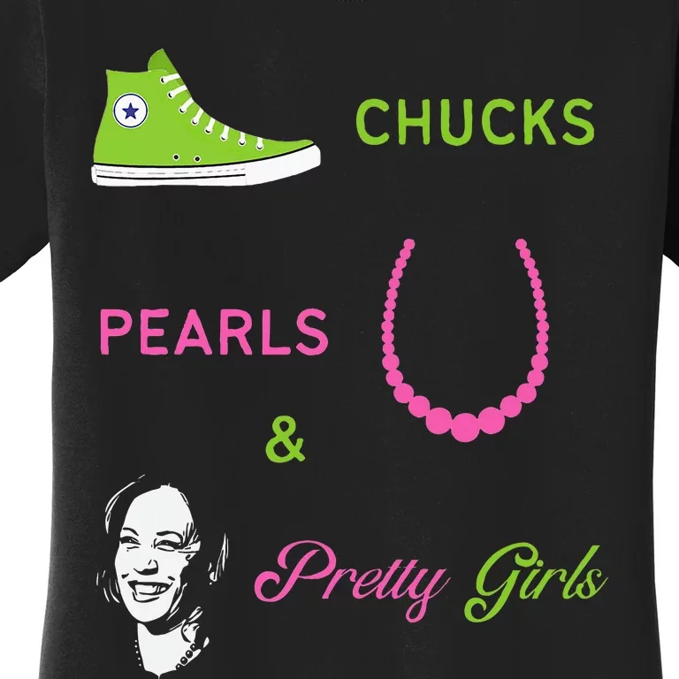 Chucks Pearls And Pretty Kamala Harris Inauguration Women's T-Shirt