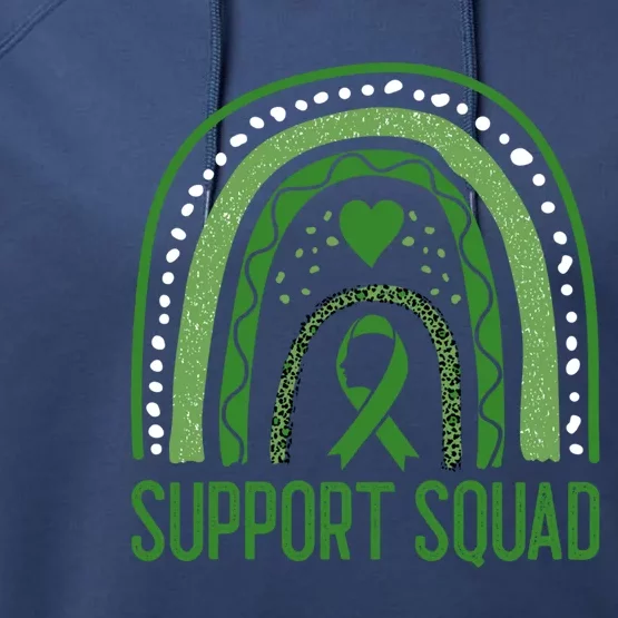 Cerebral Palsy Awareness Month Support Squad Brain Damage Gift Performance Fleece Hoodie