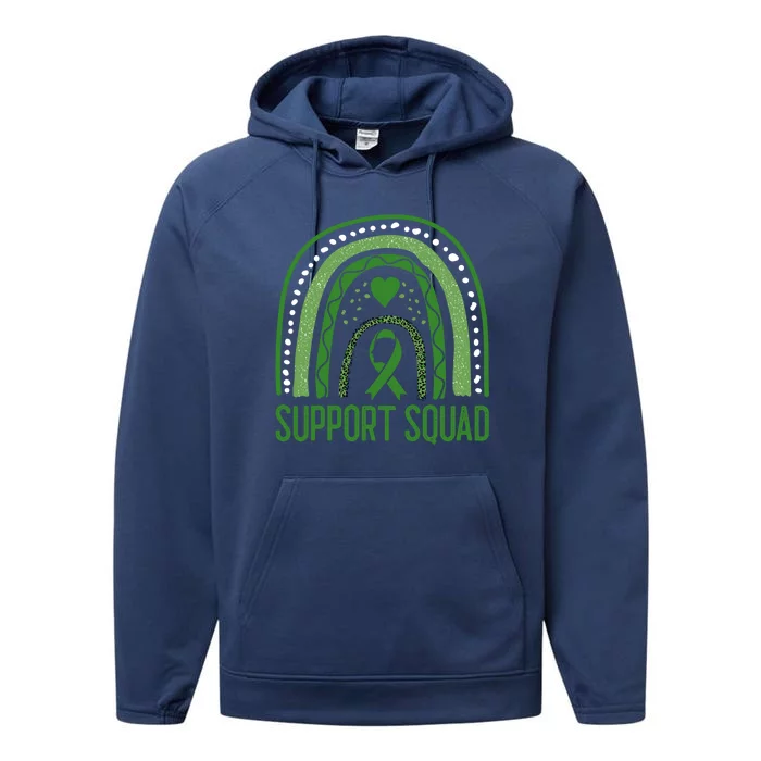 Cerebral Palsy Awareness Month Support Squad Brain Damage Gift Performance Fleece Hoodie