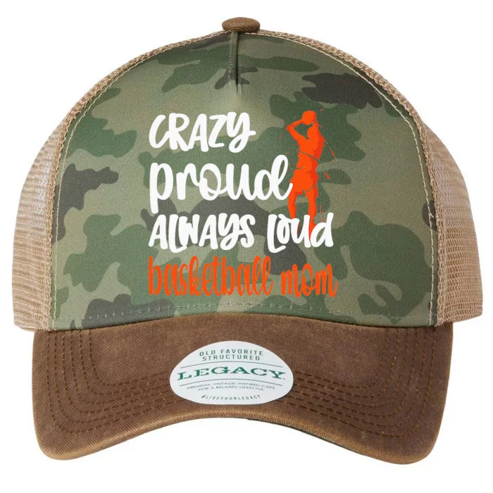 Crazy Proud Always Loud Basketball Mom Basketball Legacy Tie Dye Trucker Hat