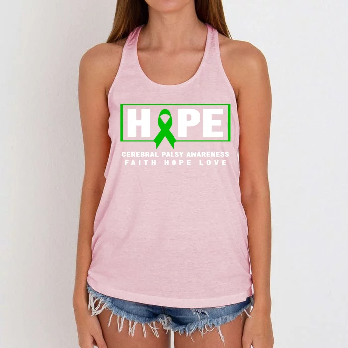 Cerebral Palsy Awareness Gift Cerebral Palsy Awareness Gift Women's Knotted Racerback Tank