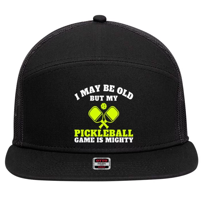 Cool Pickleball Art For  Paddle Pickleball Player 7 Panel Mesh Trucker Snapback Hat