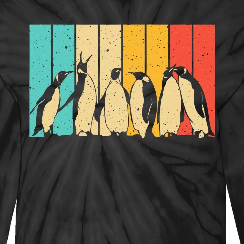 Cute Penguin Art Bird Zoologist Penguin Lovers Tie-Dye Long Sleeve Shirt