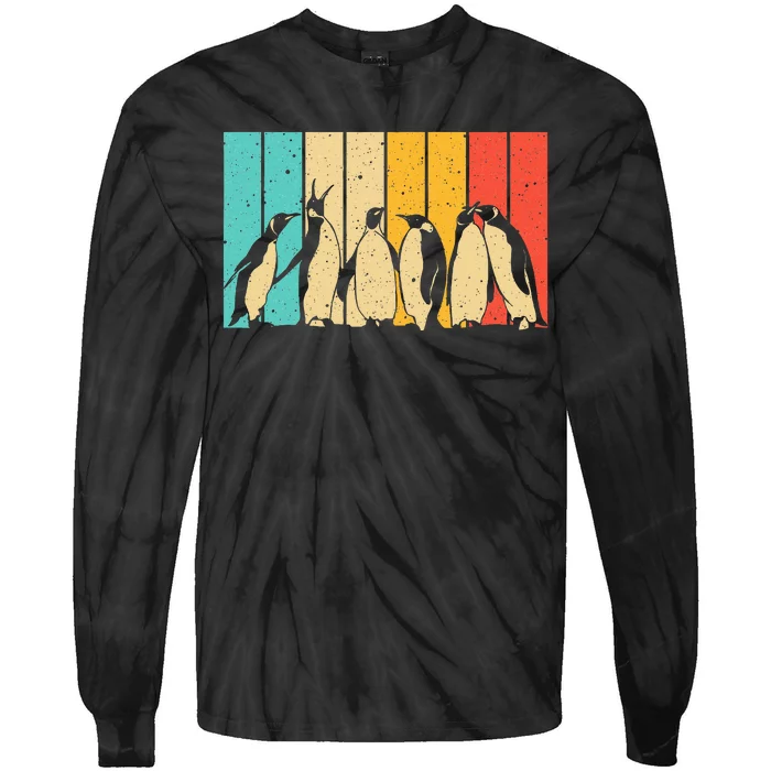 Cute Penguin Art Bird Zoologist Penguin Lovers Tie-Dye Long Sleeve Shirt