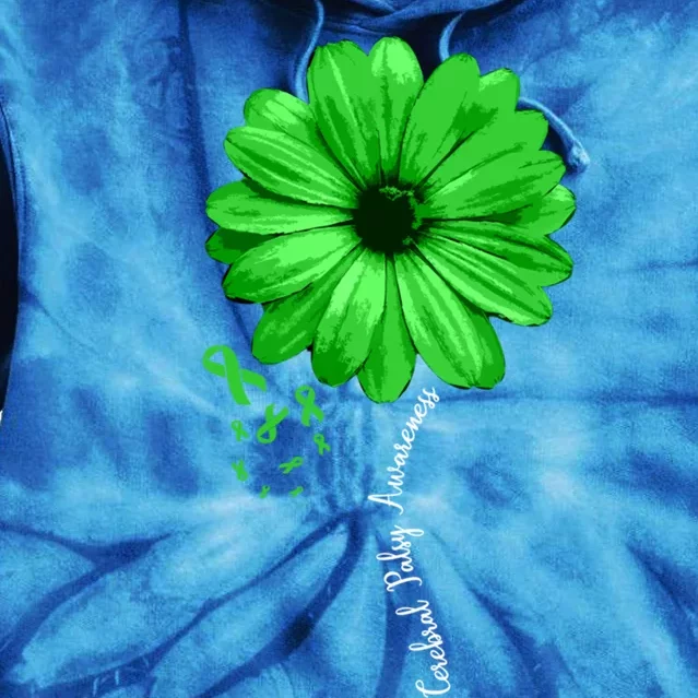 Cerebral Palsy Awareness Warrior Pretty Ribbon Gift Tie Dye Hoodie