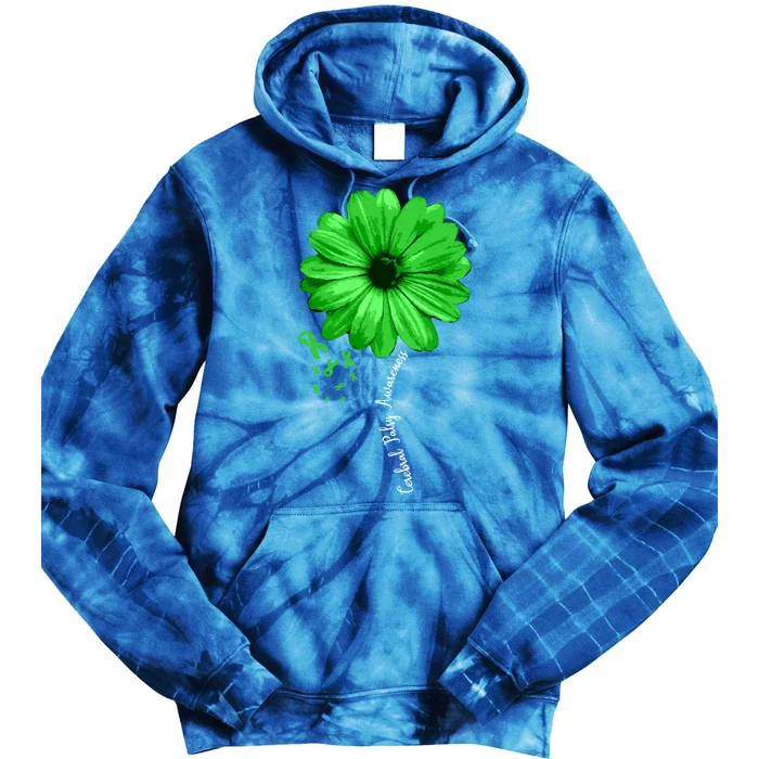 Cerebral Palsy Awareness Warrior Pretty Ribbon Gift Tie Dye Hoodie