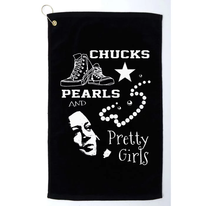 Chucks Pearls And Pretty Kamala Harris Inauguration Platinum Collection Golf Towel