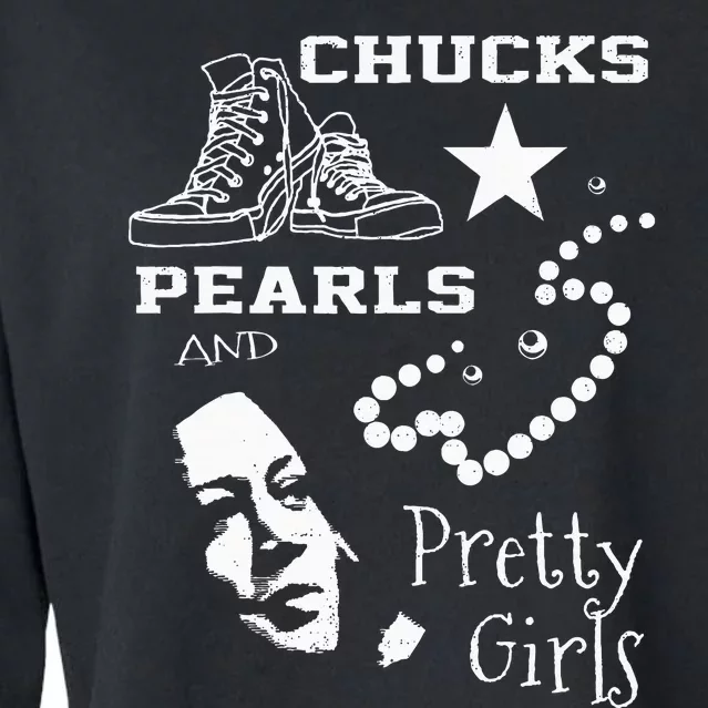 Chucks Pearls And Pretty Kamala Harris Inauguration Cropped Pullover Crew