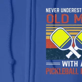 Cool Pickleball Art For Paddle Pickleball Player Full Zip Hoodie