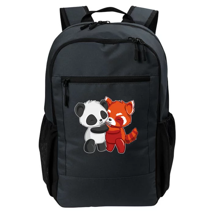 Chibi Panda Bear Hugs Red Panda Gift Cute Gift Daily Commute Backpack