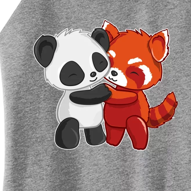 Chibi Panda Bear Hugs Red Panda Gift Cute Gift Women’s Perfect Tri Rocker Tank