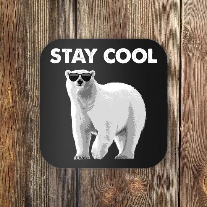 Cool Polar Bear For Men Women Kids Polar Bear Lover Coaster