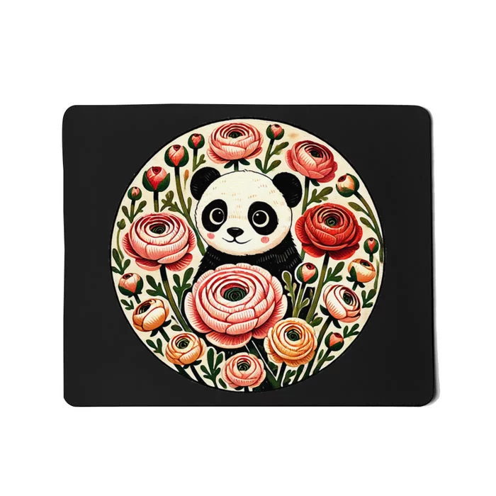 Cute Panda Bear Artwork Panda Lovers Design Mousepad