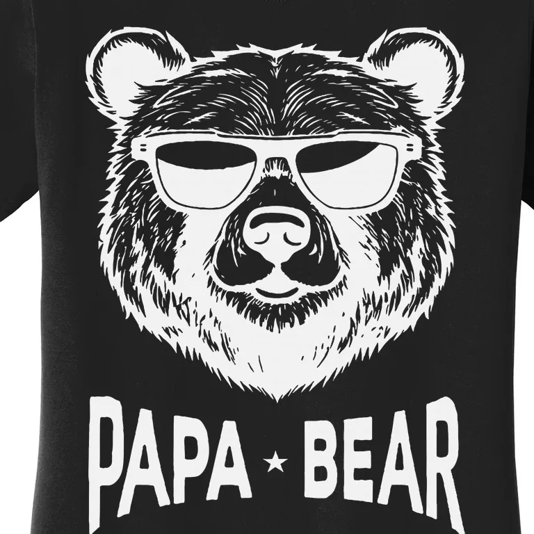 Cool  Papa Bear Fathers Day Idea For Dad Hilarious Gramp Women's T-Shirt