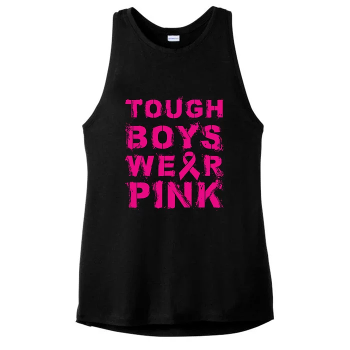 Cool Pink Breast Cancer Awareness Tough Boy Wear Pink Gift Ladies Tri-Blend Wicking Tank