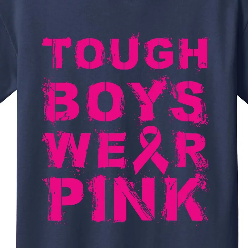 Cool Pink Breast Cancer Awareness Tough Boy Wear Pink Gift Kids T-Shirt