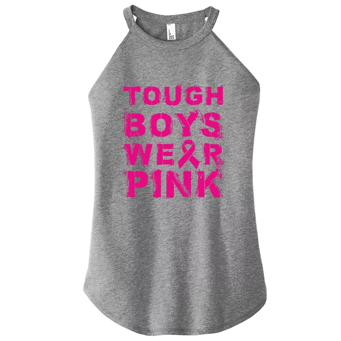 Cool Pink Breast Cancer Awareness Tough Boy Wear Pink Gift Women’s Perfect Tri Rocker Tank