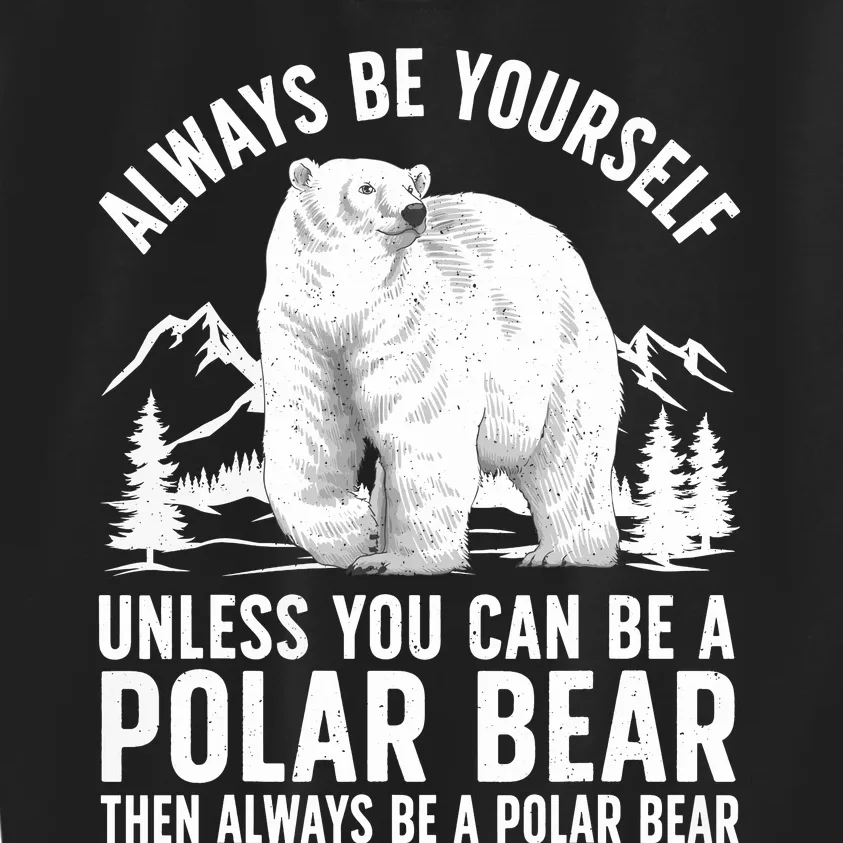 Cool Polar Bear Design For Animal Polar Bear Lover Kids Sweatshirt