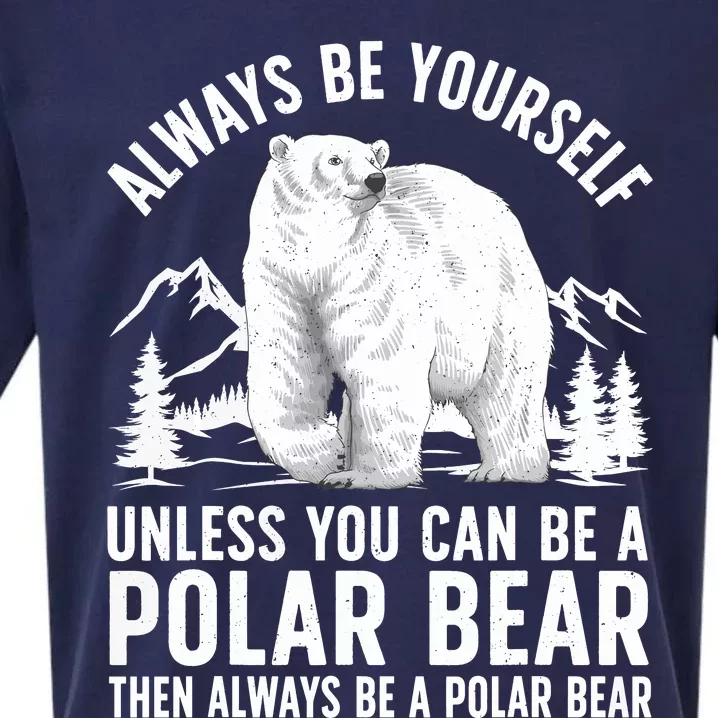 Cool Polar Bear Design For Animal Polar Bear Lover Sueded Cloud Jersey T-Shirt