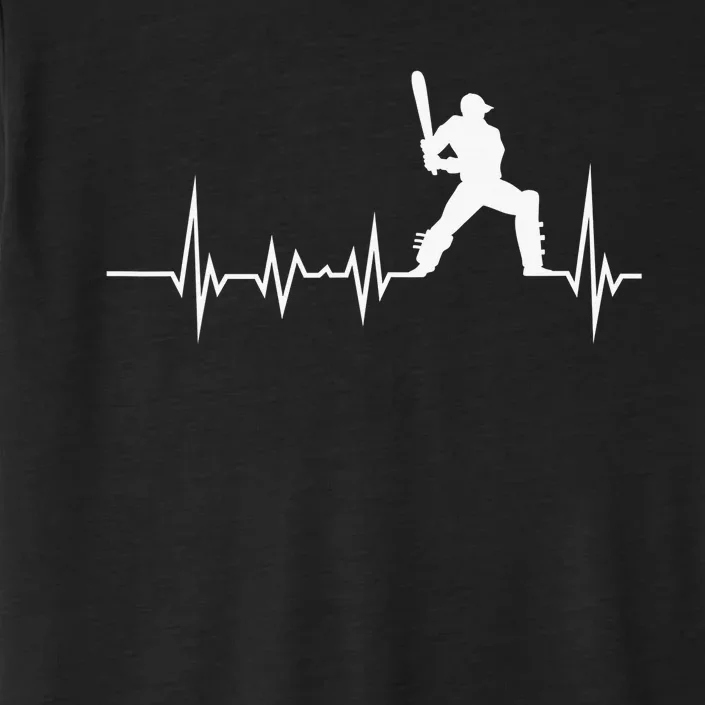 Cricket Player Bat And Ball Game Cricket Heartbeat ChromaSoft Performance T-Shirt