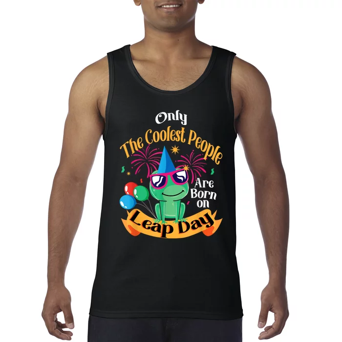 Coolest People Born On Leap Day Birthday Party Cute Tank Top