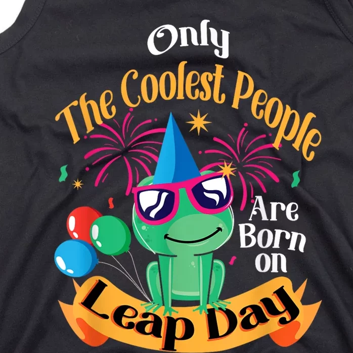 Coolest People Born On Leap Day Birthday Party Cute Tank Top