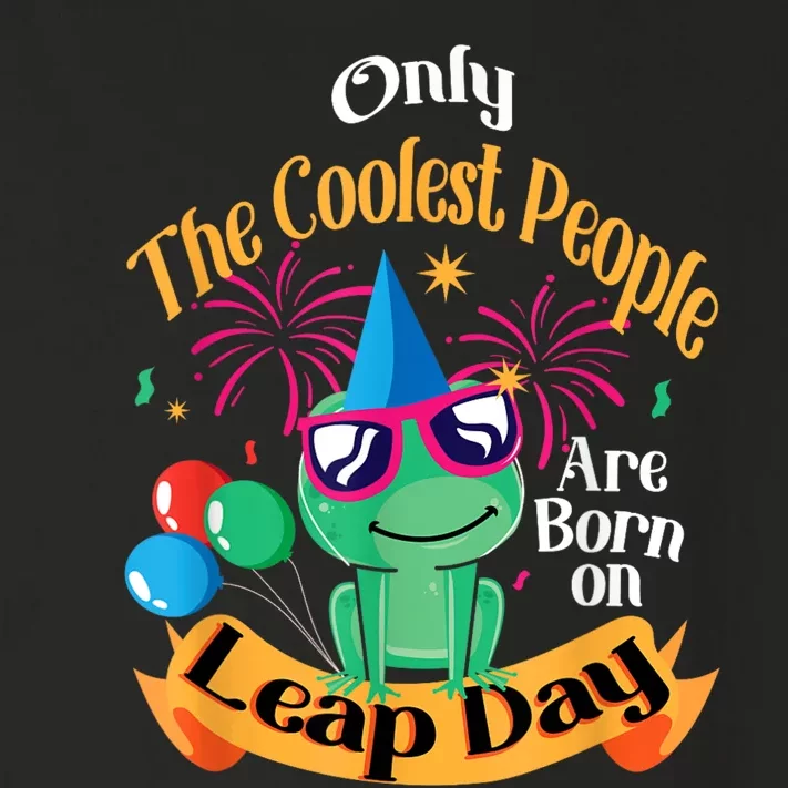 Coolest People Born On Leap Day Birthday Party Cute Toddler Long Sleeve Shirt