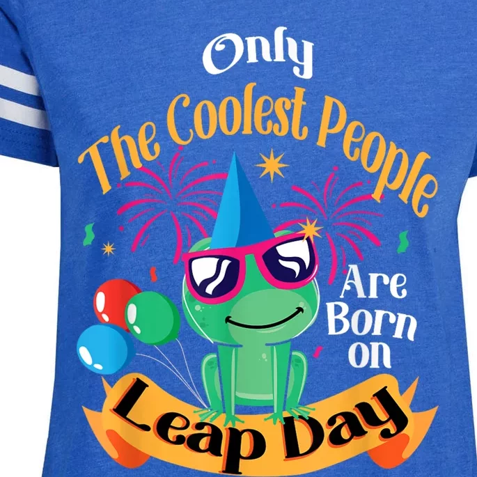 Coolest People Born On Leap Day Birthday Party Cute Enza Ladies Jersey Football T-Shirt