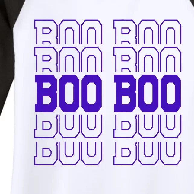 Cute Personalized Boo Boo Birthday Matching Family Women's Tri-Blend 3/4-Sleeve Raglan Shirt