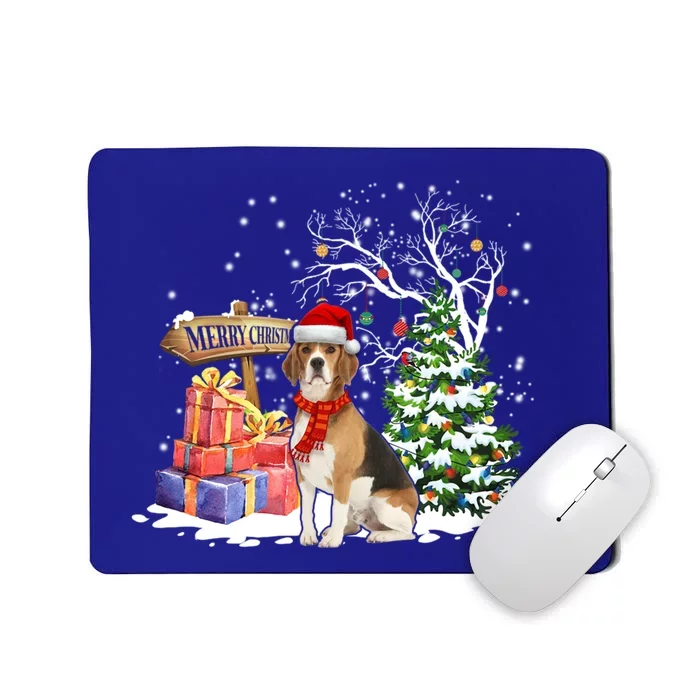 Christmas Pajama Beagle Tree Xmas Puppy Dog Meaningful Gift Mousepad