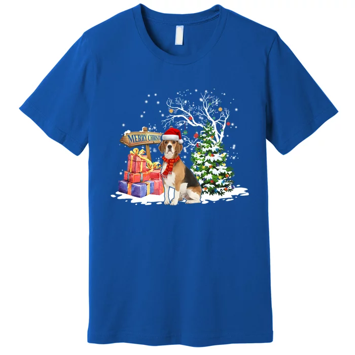 Christmas Pajama Beagle Tree Xmas Puppy Dog Meaningful Gift Premium T-Shirt