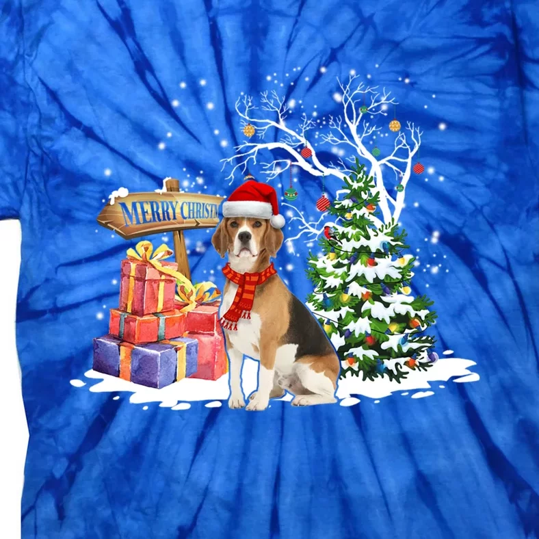 Christmas Pajama Beagle Tree Xmas Puppy Dog Meaningful Gift Tie-Dye T-Shirt