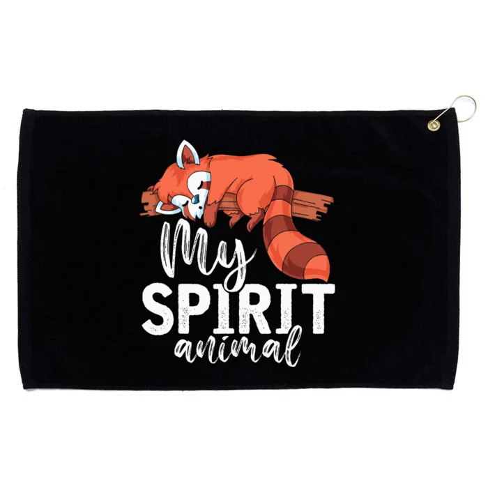 Cute Panda Bear Funny Animal Lover Gift Red Panda Grommeted Golf Towel