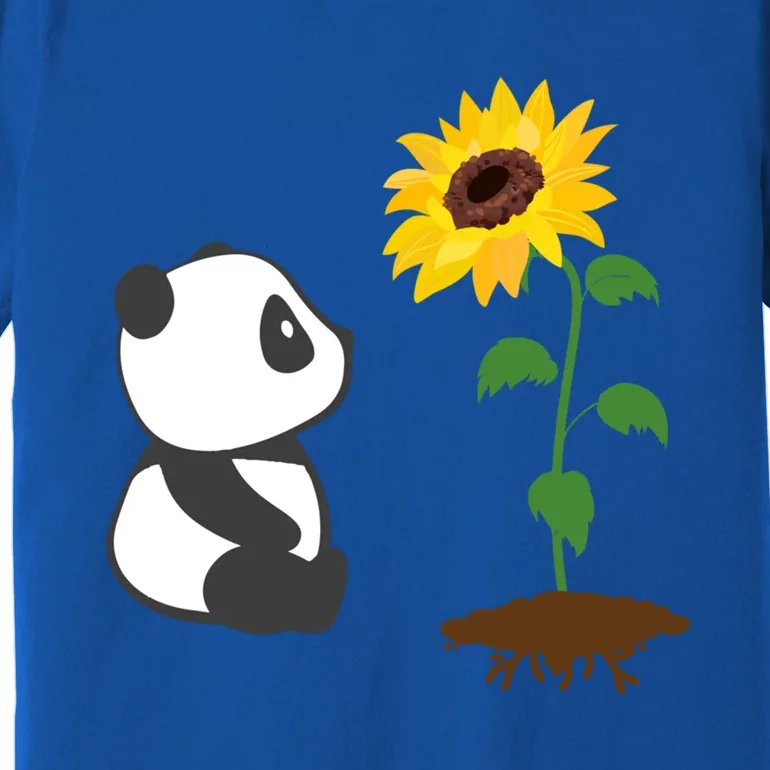 Cute Panda Bear Sunflower Summer Sunshine Panda Lover Cute Gift Premium T-Shirt