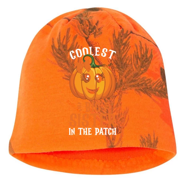 Coolest Pumpkin Big Sister Of The Patch Family Halloween Gift Kati - Camo Knit Beanie