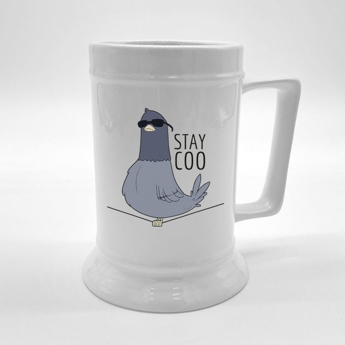 Cool Pigeon Bird Stay Coo Funny At Amazon Clothing Store Front & Back Beer Stein