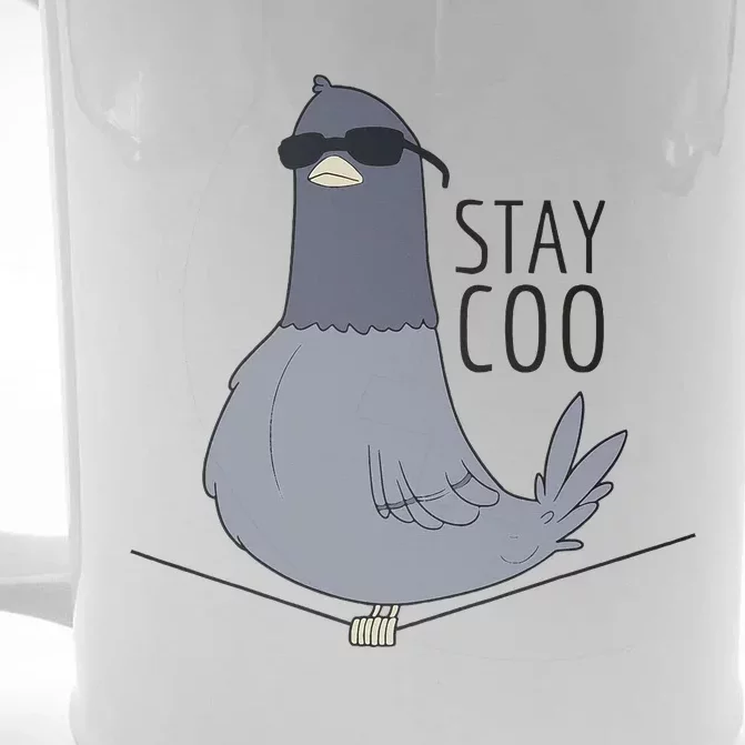 Cool Pigeon Bird Stay Coo Funny At Amazon Clothing Store Front & Back Beer Stein