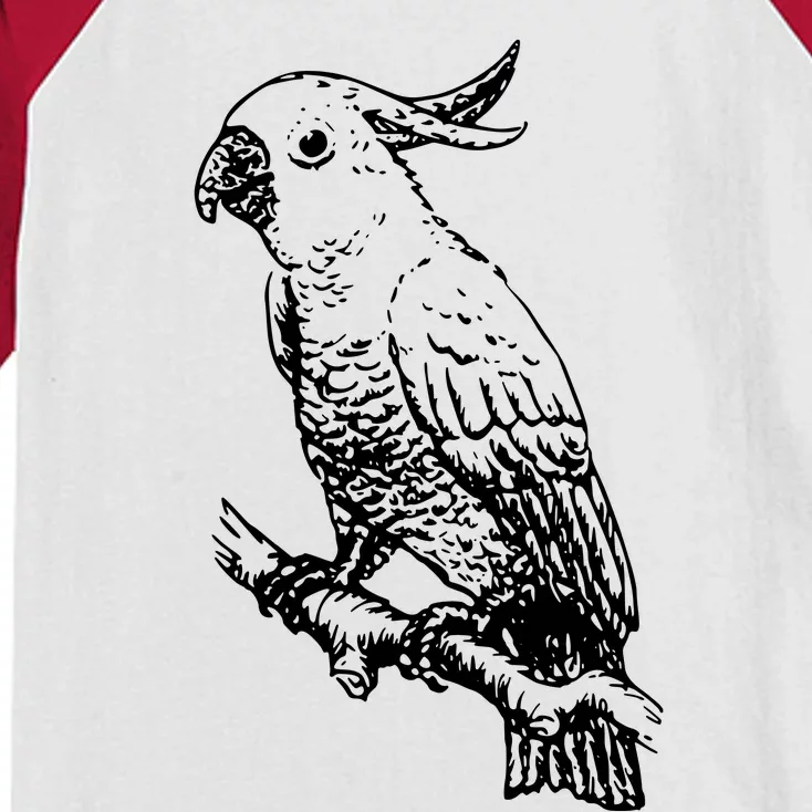 Cockatoo Parrot Bird Kids Colorblock Raglan Jersey