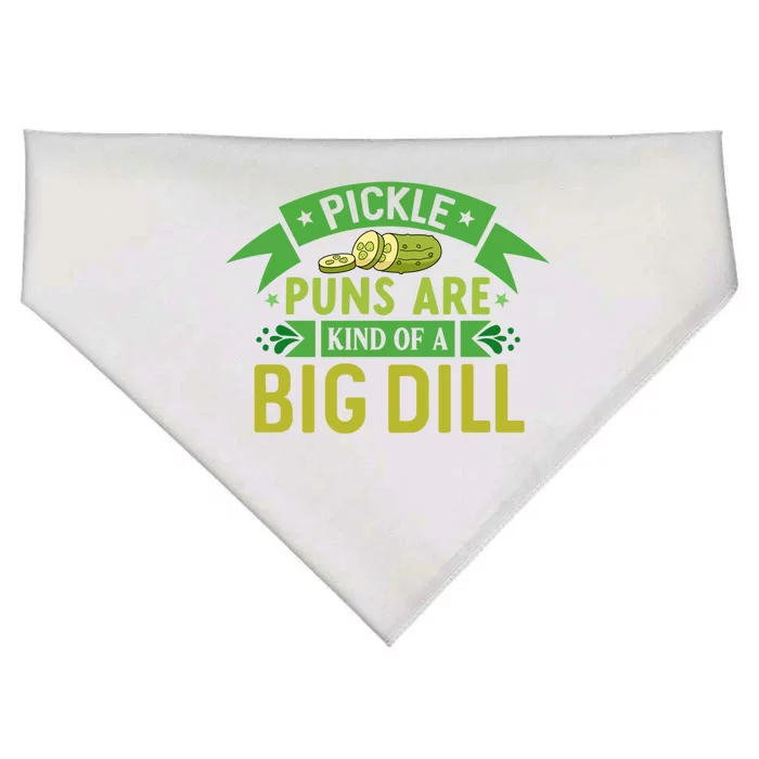 Crunchy Pickle Brine Puns Are Kind Of A Big Vegan Dill Gift USA-Made Doggie Bandana