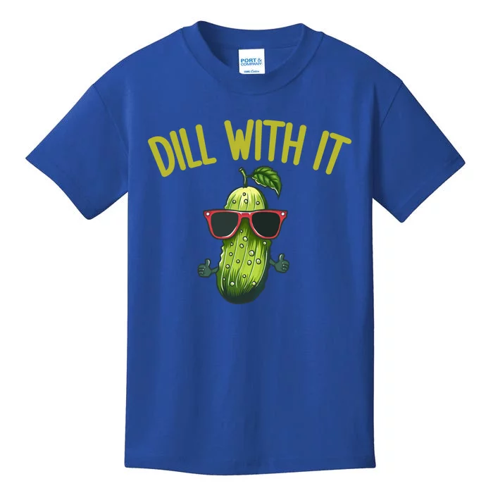 Crunchy Pickle Brine Vegan Dill With It Ferted Cucumber Gift Kids T-Shirt